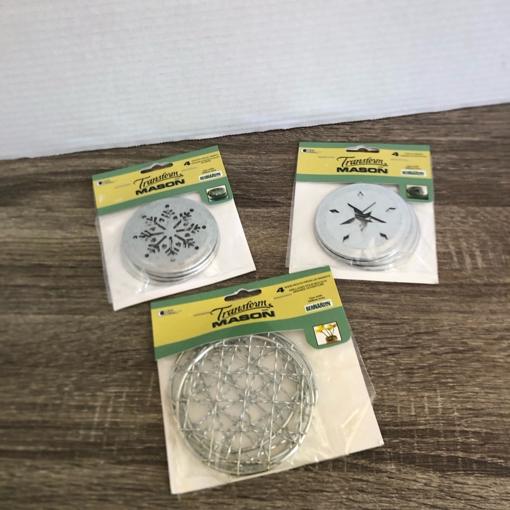 Bernardin Silver Decorative Jar Lid Sets